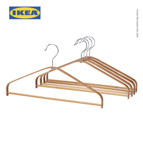 [EZO.0501454] IKEA HOSVANS Gantungan Baju Bahan Bambu Isi 5pcs