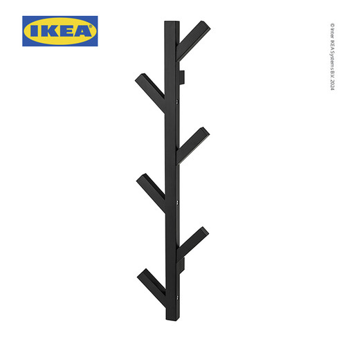 [EZO.0501460] IKEA TJUSIG Gantungan Baju Dinding Serbaguna Hitam Minimalis 78 cm