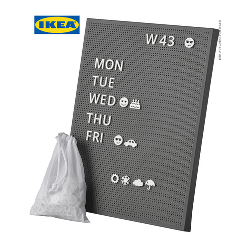 [EZO.0501467] IKEA SVENSAS Papan Memo Berlubang Dengan Huruf 30x40 cm