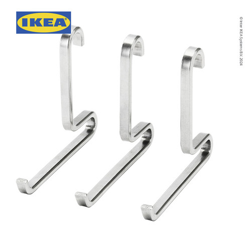 [EZO.0501476] IKEA KUNGSFORS Pengait Gantung Baja Tahan Karat Isi 3pcs