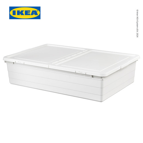 [EZO.0501484] IKEA SOCKERBIT Kotak Penyimpanan Dengan Penutup Putih 50x77x19 cm