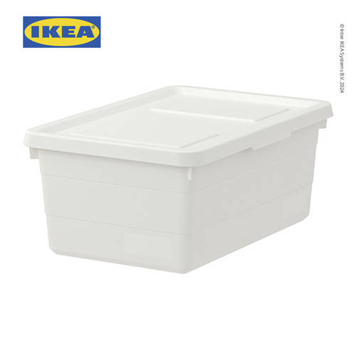 [EZO.0501485] IKEA SOCKERBIT Kotak Penyimpanan Dengan Penutup 38x25x15 cm