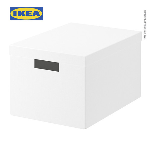 [EZO.0501486] IKEA TJENA Kotak Penyimpanan Dengan Tutup Serbaguna Putih 25x35x20 cm