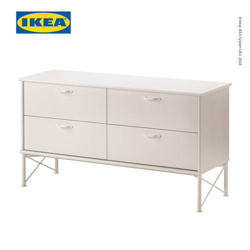 [EZO.0501503] IKEA MUSKEN Lemari Penyimpanan 4 Pintu Putih 118x65 cm