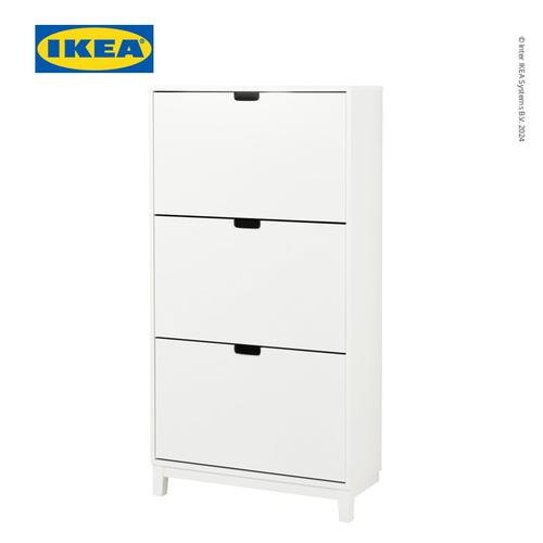 [EZO.0501508] IKEA STALL Rak Kabinet Sepatu Dengan 3 Kompartmen Putih 79x29x148 cm