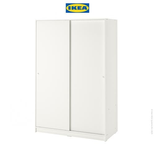 [EZO.0501527] IKEA KLEPPSTAD Lemari Pakaian Pintu Geser Minimalis Putih 117x176 cm