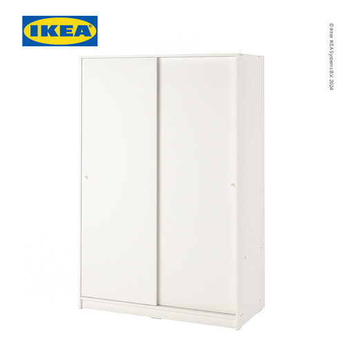 [EZO.0501527] IKEA KLEPPSTAD Lemari Pakaian Pintu Geser Minimalis Putih 117x176 cm