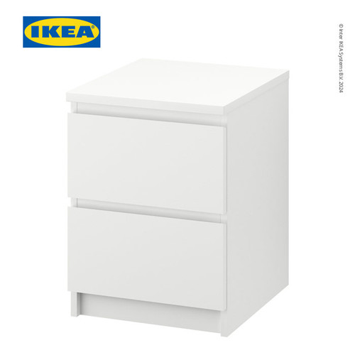 [EZO.0501528] IKEA MALM Lemari Laci 2 Susun Minimalis Putih 40x55 cm