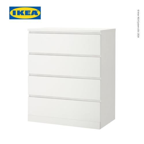 [EZO.0501529] IKEA MALM Lemari Laci 4 Susun Putih Minimalis 80x100 cm