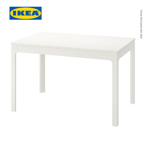 [EZO.0501533] IKEA EKEDALEN Meja Makan Dapat Dipanjangkan Putih 120/180x80 cm