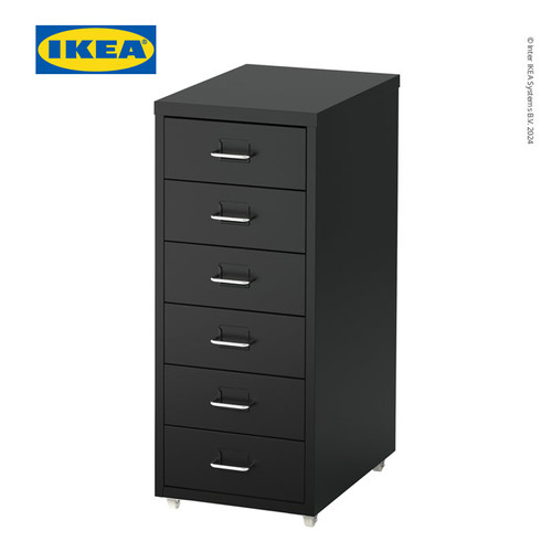 [EZO.0501537] IKEA HELMER Unit Laci Beroda Mudah Dipindahkan Hitam 28x69 cm