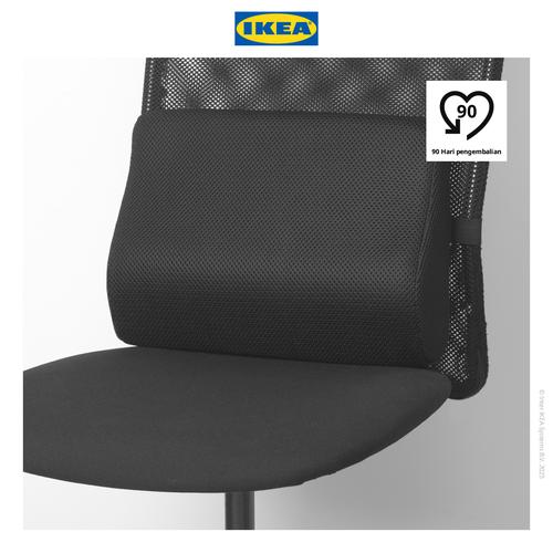 [EZO.0501540] IKEA BORTBERG Bantal Punggung Lumbar Untuk Kursi Kerja Hitam 31x23 cm