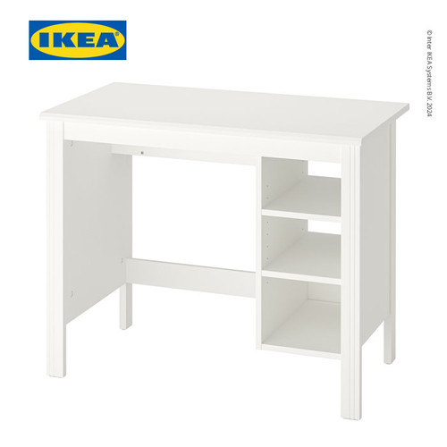 [EZO.0501547] IKEA BRUSALI  Meja Kerja / Belajar Dengan Laci Putih 90x52 cm