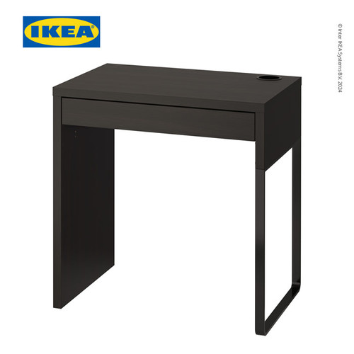 [EZO.0501548] IKEA MICKE Meja Kerja dengan Laci Hitam/Cokelat 73x50 cm