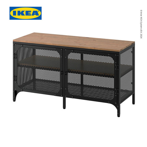 [EZO.0501552] IKEA FJALLBO Meja TV Minimalis Hitam 100x36x54cm