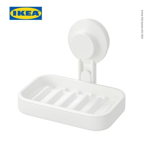 [EZO.0501556] IKEA TISKEN Tempat Sabun Tempel Dengan Plastik Isap Putih