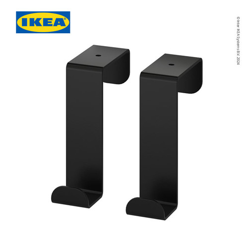 [EZO.0501558] IKEA SKOGSVIKEN Pengait Serbaguna Untuk Pintu Hitam Isi 2pcs