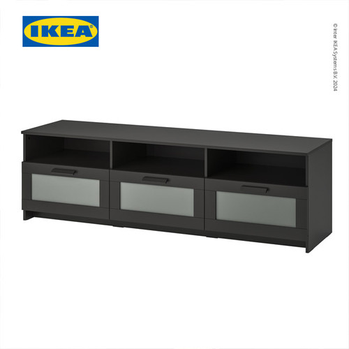 [EZO.0501562] IKEA BRIMNES Meja TV Dengan Penyimpanan Hitam 180x41x53 cm
