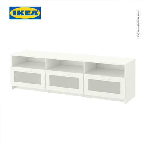[EZO.0501563] IKEA BRIMNES Meja TV Dengan Penyimpanan Putih 180x41x53 cm