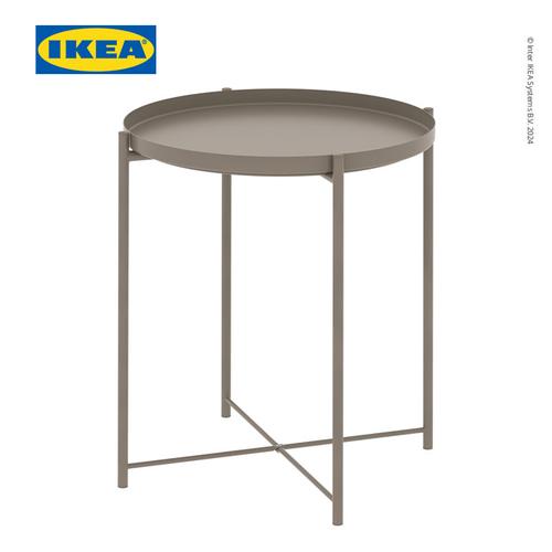 [EZO.0501572] IKEA GLADOM Meja Baki Multifungsi Abu-Abu/Krem Bahan Baja 45x53 cm