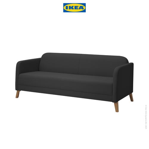 [EZO.0501580] IKEA LINANAS Sofa 3 Dudukan Minimalis Abu-Abu Tua