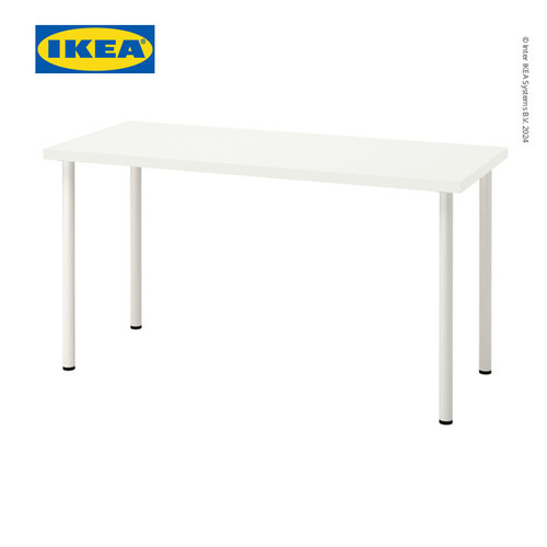 [EZO.0501597] IKEA LAGKAPTEN/ADILS Meja Kerja/Belajar Minimalis Putih 140x60cm