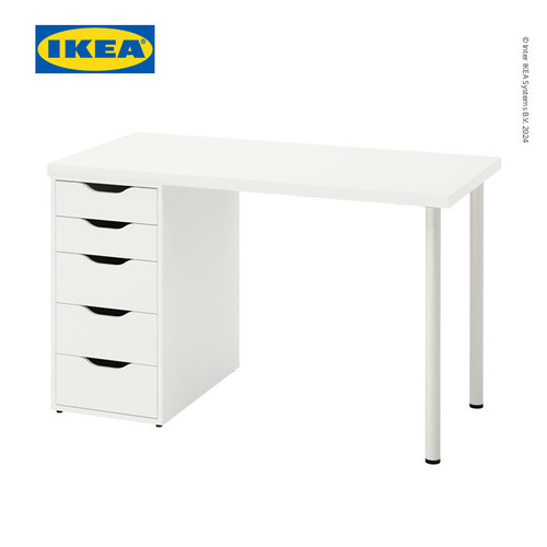 [EZO.0501602] IKEA LAGKAPTEN/ALEX Meja Kerja/Belajar Minimalis Dengan Laci 120x60cm
