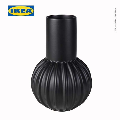 [EZO.0501604] IKEA SKOGSTUNDRA Vas Bunga Hitam 27cm