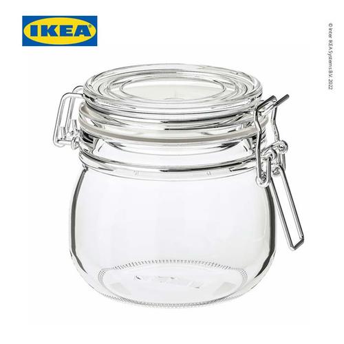[EZO.0501634] IKEA KORKEN Stoples dengan Penutup Kaca Bening 0.5L