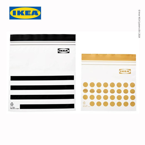 [EZO.0501641] IKEA ISTAD Kantong Plastik Klip Penyimpan 0,4L dan 1L Isi 60 pcs