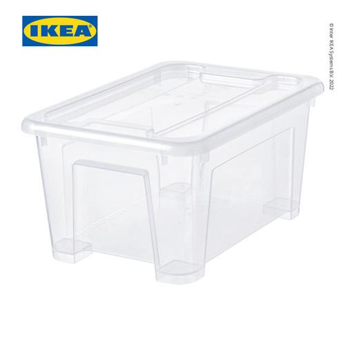 [EZO.0501643] IKEA SAMLA Kotak Penyimpanan Transparan Dengan Tutup 28x20x14 cm/5 l