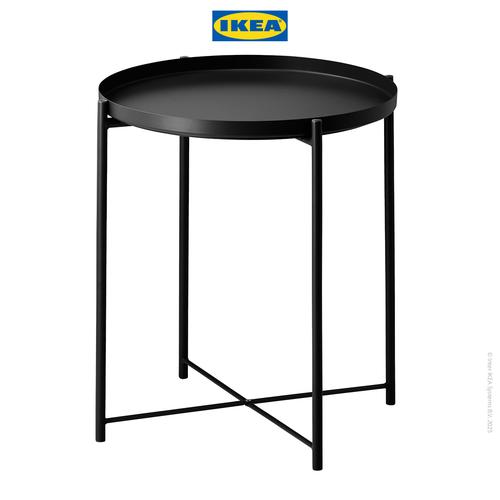 [EZO.0501669] IKEA GLADOM Meja Baki Multifungsi Hitam Bahan Baja 45x53 cm