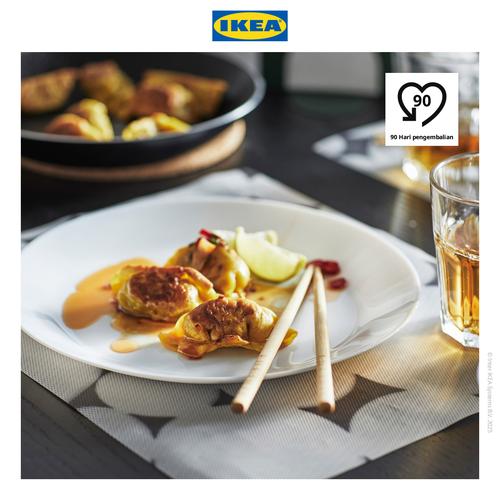 [EZO.0501683] IKEA OFTAST Piring Makan Keramik Putih 25cm