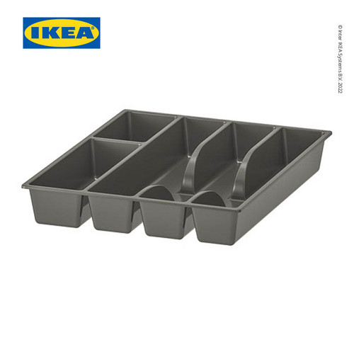 [EZO.0501687] IKEA SMACKER Tempat Sendok untuk Laci Abu-Abu