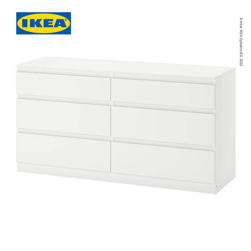 [EZO.0501693] IKEA KULLEN Lemari 6 Laci Putih Minimalis 140x72 cm