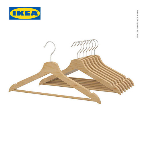 [EZO.0501702] IKEA BUMERANG Gantungan Baju dari Bahan Kayu Isi 8Pcs