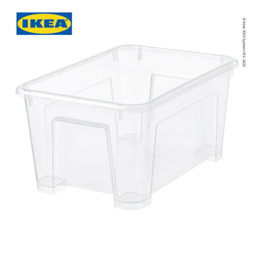 [EZO.0501705] IKEA SAMLA Kotak Penyimpanan Transparan Tanpa Tutup 28x19x14 cm / 5l