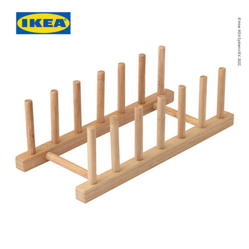 [EZO.0501738] IKEA OSTBIT Tempat Piring Bahan Bambu Berkualitas