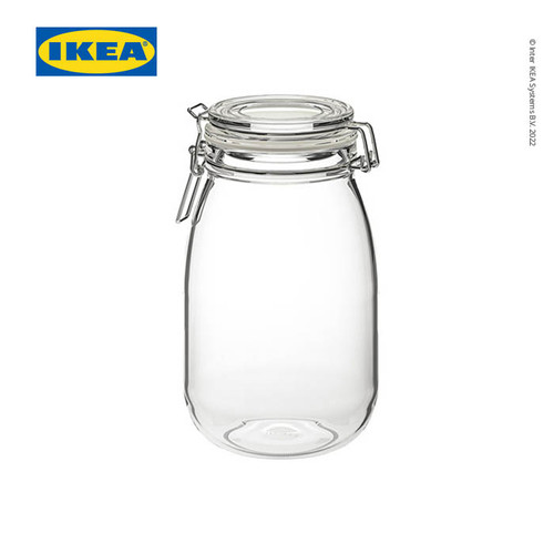 [EZO.0501740] IKEA KORKEN Stoples dengan Penutup Kaca Bening 1.8l