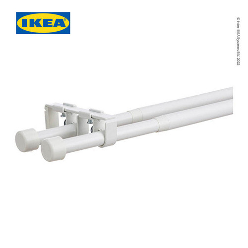 [EZO.0501760] IKEA BEKRAFTA Set Batang Dua Gorden Putih 120-210cm 19mm