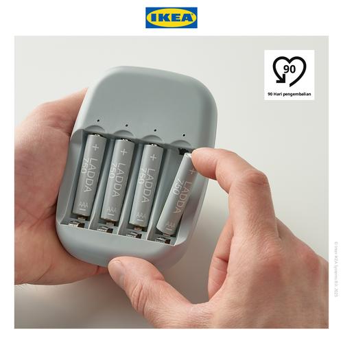 [EZO.0501768] IKEA LADDA Baterai Isi Ulang AAA 1.2V HR03