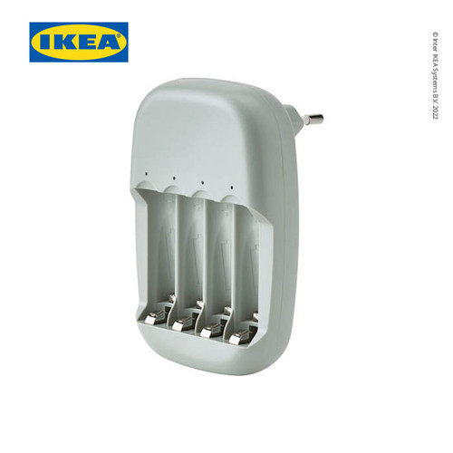 [EZO.0501769] IKEA STENKOL Charger Baterai AAA Untuk 4 Slot