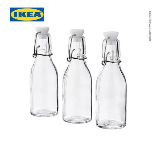 [EZO.0501776] IKEA KORKEN Botol Air Minum 15cl dengan penutup Isi 3pcs