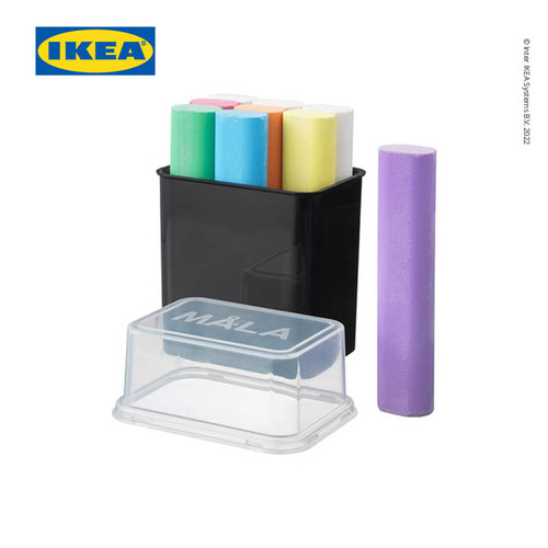 [EZO.0501780] IKEA MALA Kapur Tulis Aneka Warna Isi 9pcs