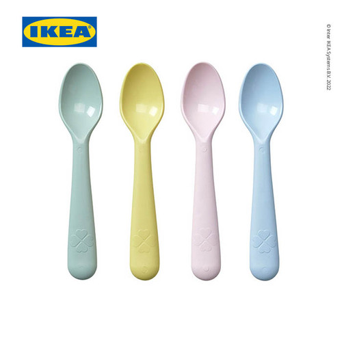 [EZO.0501800] IKEA KALAS Sendok Makan Bayi Warna-Warni Isi 4pcs BPA Free
