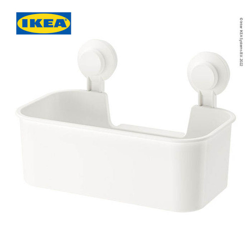 [EZO.0501808] IKEA TISKEN Keranjang Sabun Tempel Putih