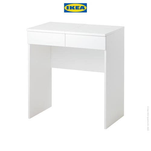 [EZO.0501810] IKEA BRIMNES Meja Rias Putih dengan Cermin 70x42 cm