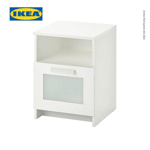 [EZO.0501811] IKEA BRIMNES Meja Samping Tempat Tidur dengan Laci 39x41 cm