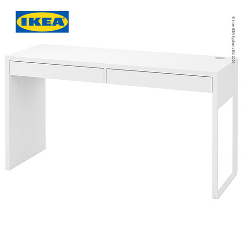 [EZO.0501050] IKEA MICKE Meja Kerja dengan Laci Putih 142x50 cm
