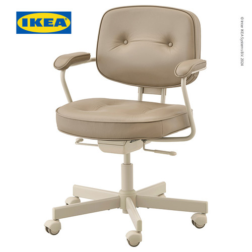 [EZO.0501070] IKEA ALEFJALL Kursi Kantor / Belajar Ergonomis Dapat DIputar Krem